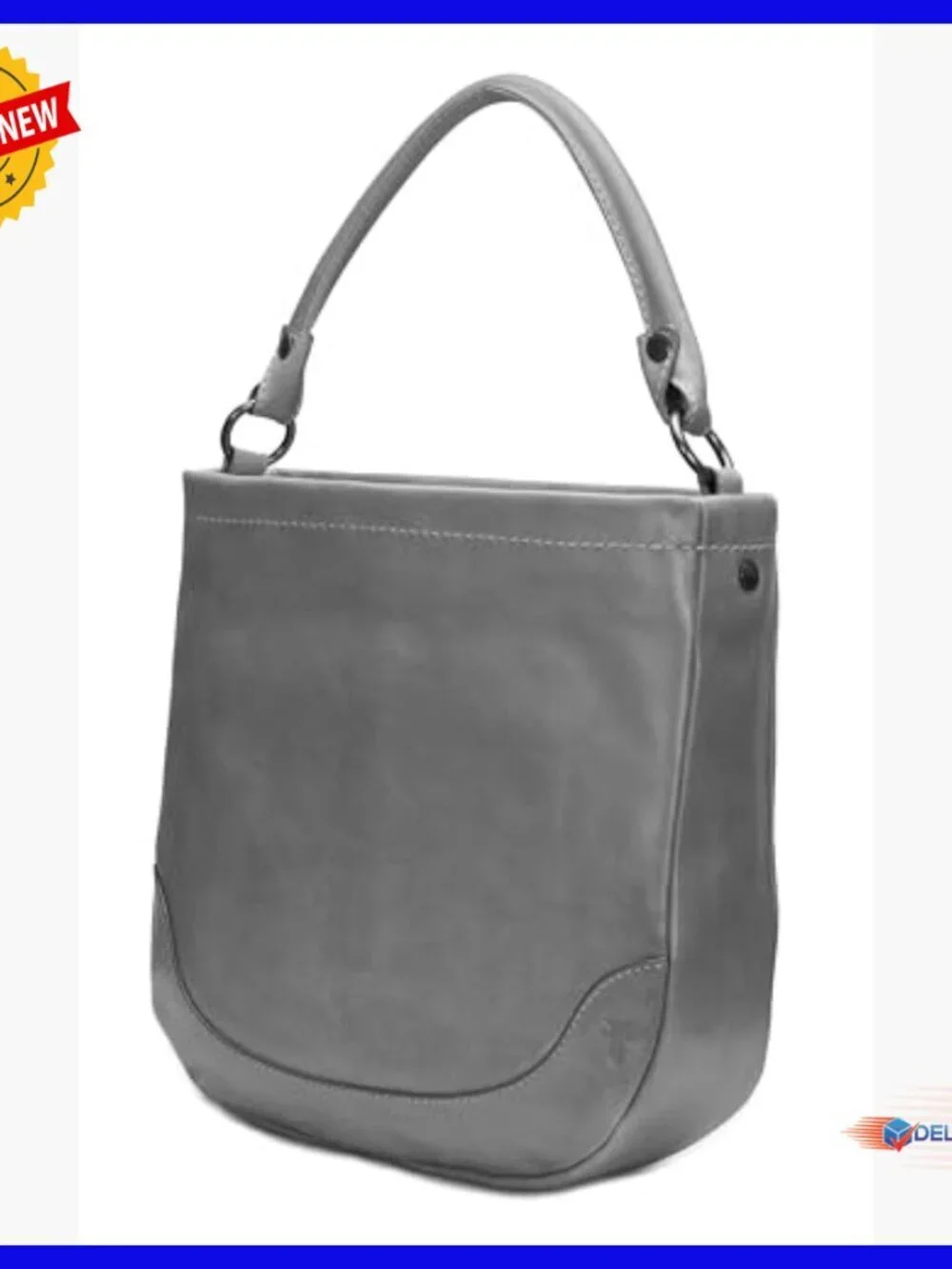 Genuine Leather Hobo Bag with Adjustable Strap & Multiple Pockets